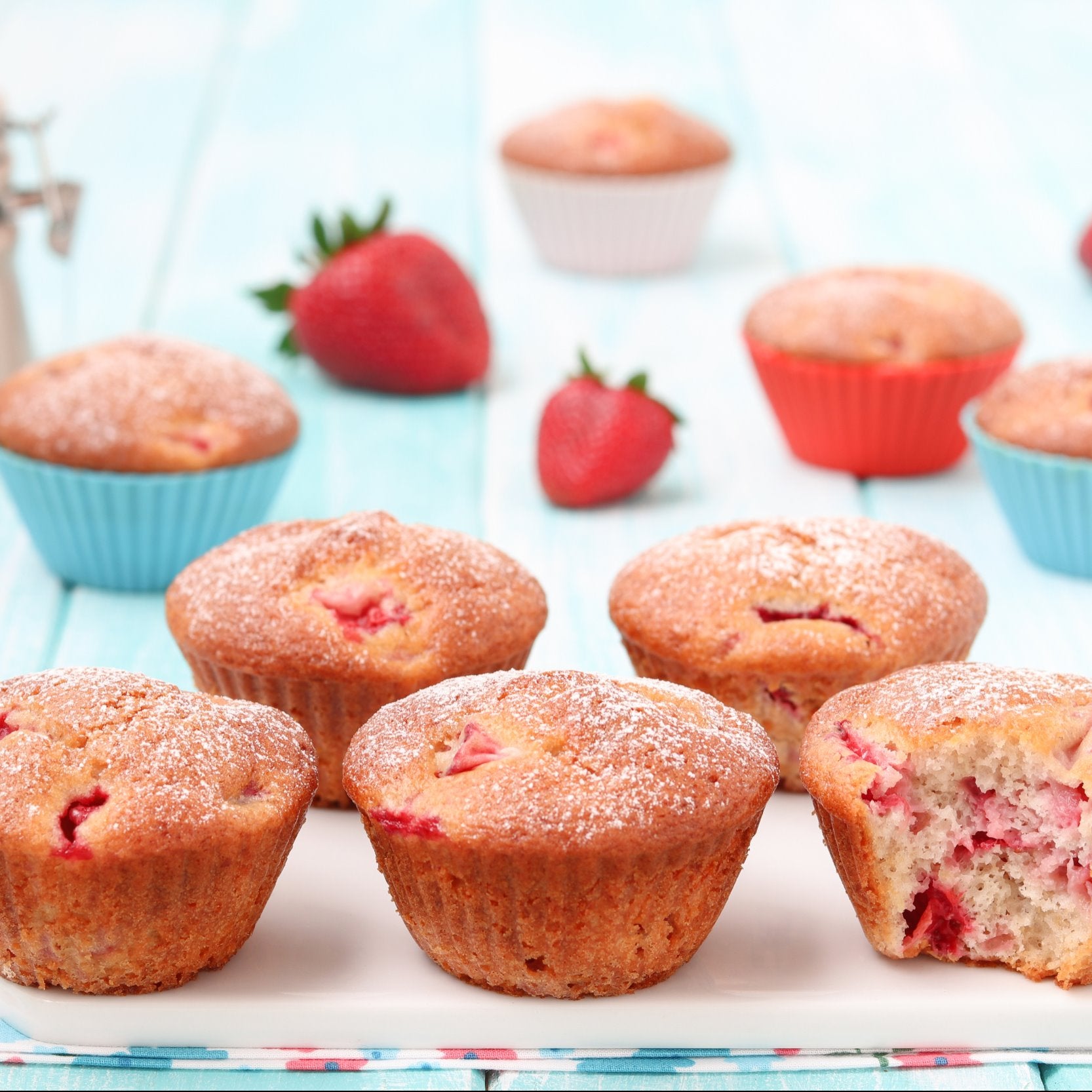 Rezept: Erdbeer-Joghurt-Muffin | Südtiroler Milch