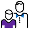 Pictogram depicting two people