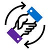 Pictogram depicting two hands shaking