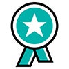 A pictogram of a rosette 