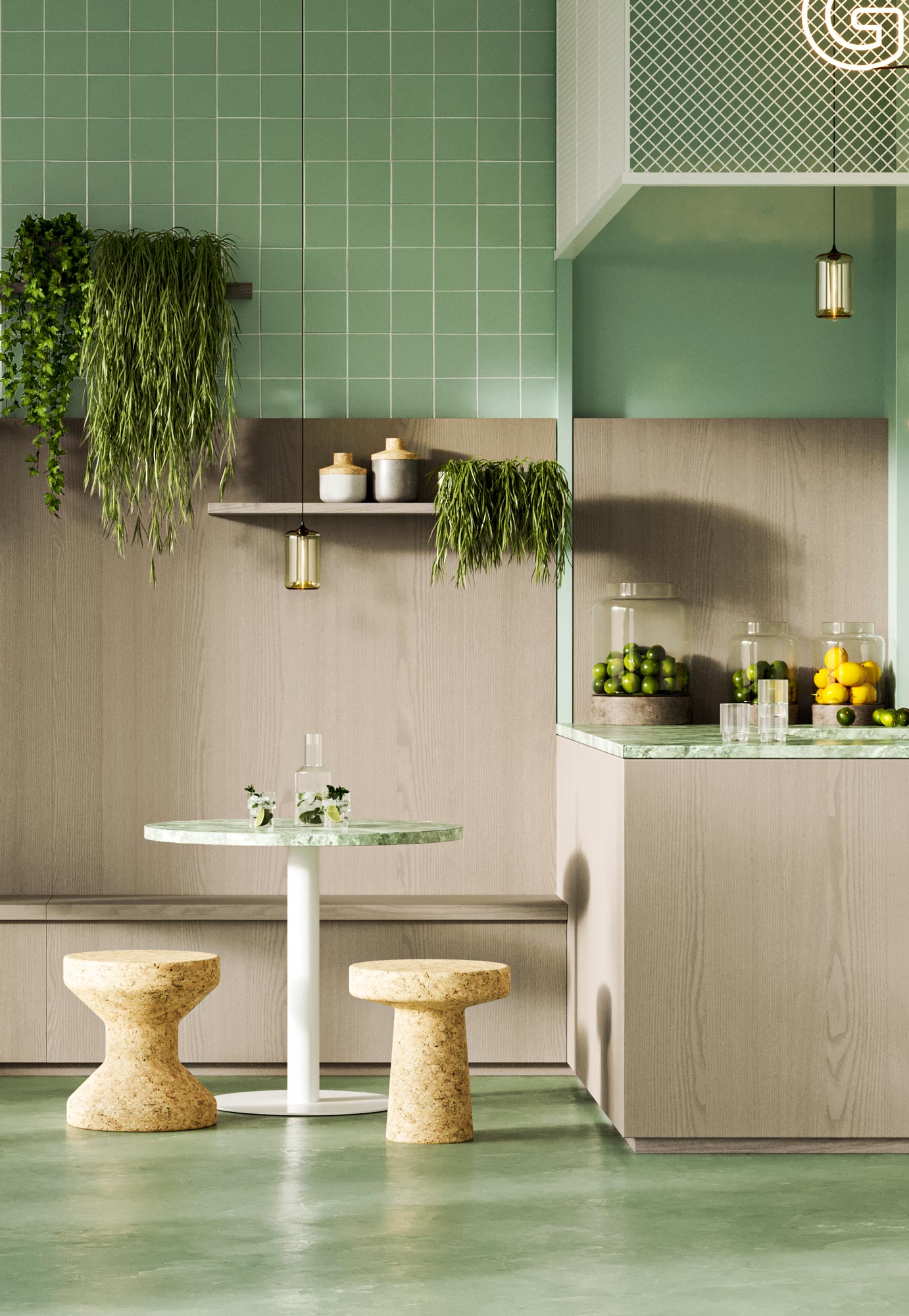 Shinnoki fineerhouten panelen - pebble triba - café