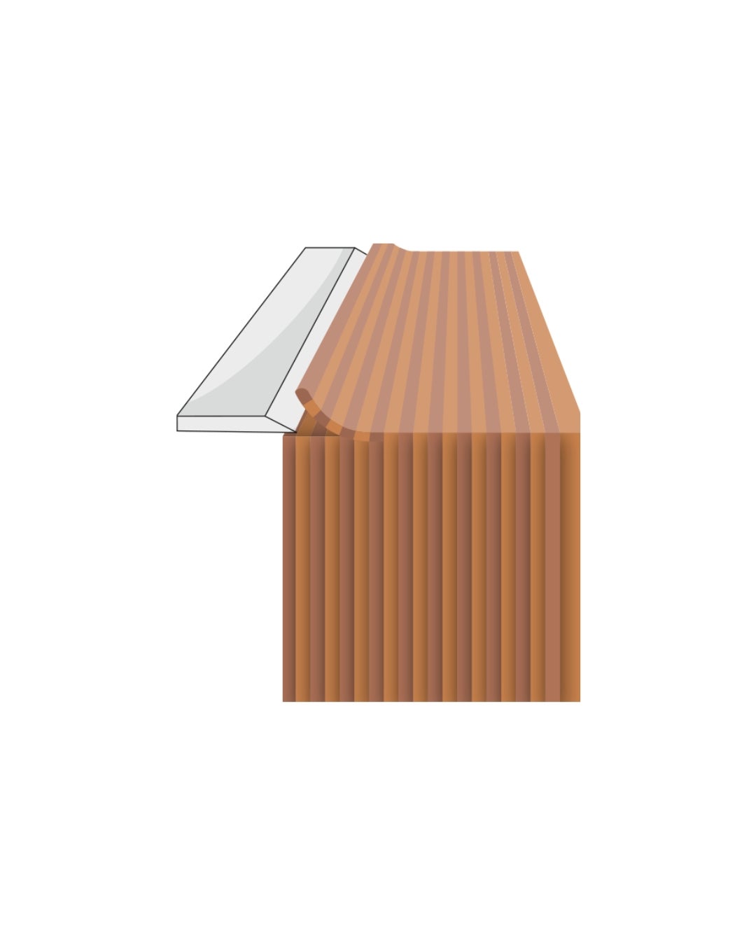 Cutting the block into 0.6mm reconstituted veneer