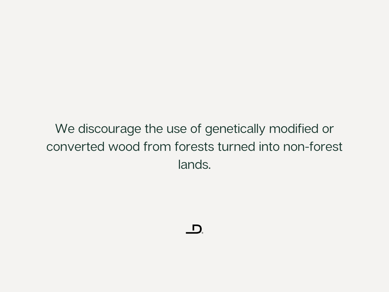 Decospan - Avoidance of modified and converted wood