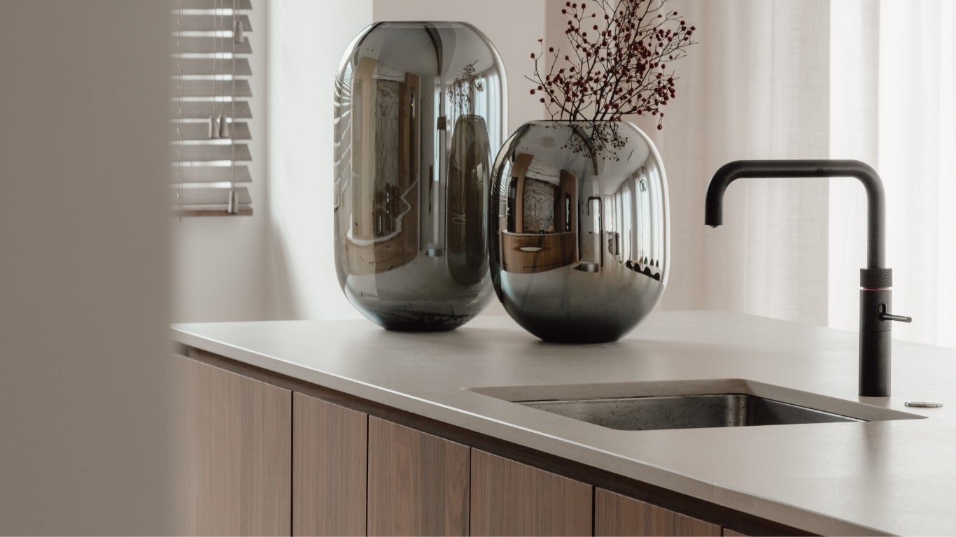 Kitchen design - project with Shinnoki frozen walnut - wood veneer - decospan