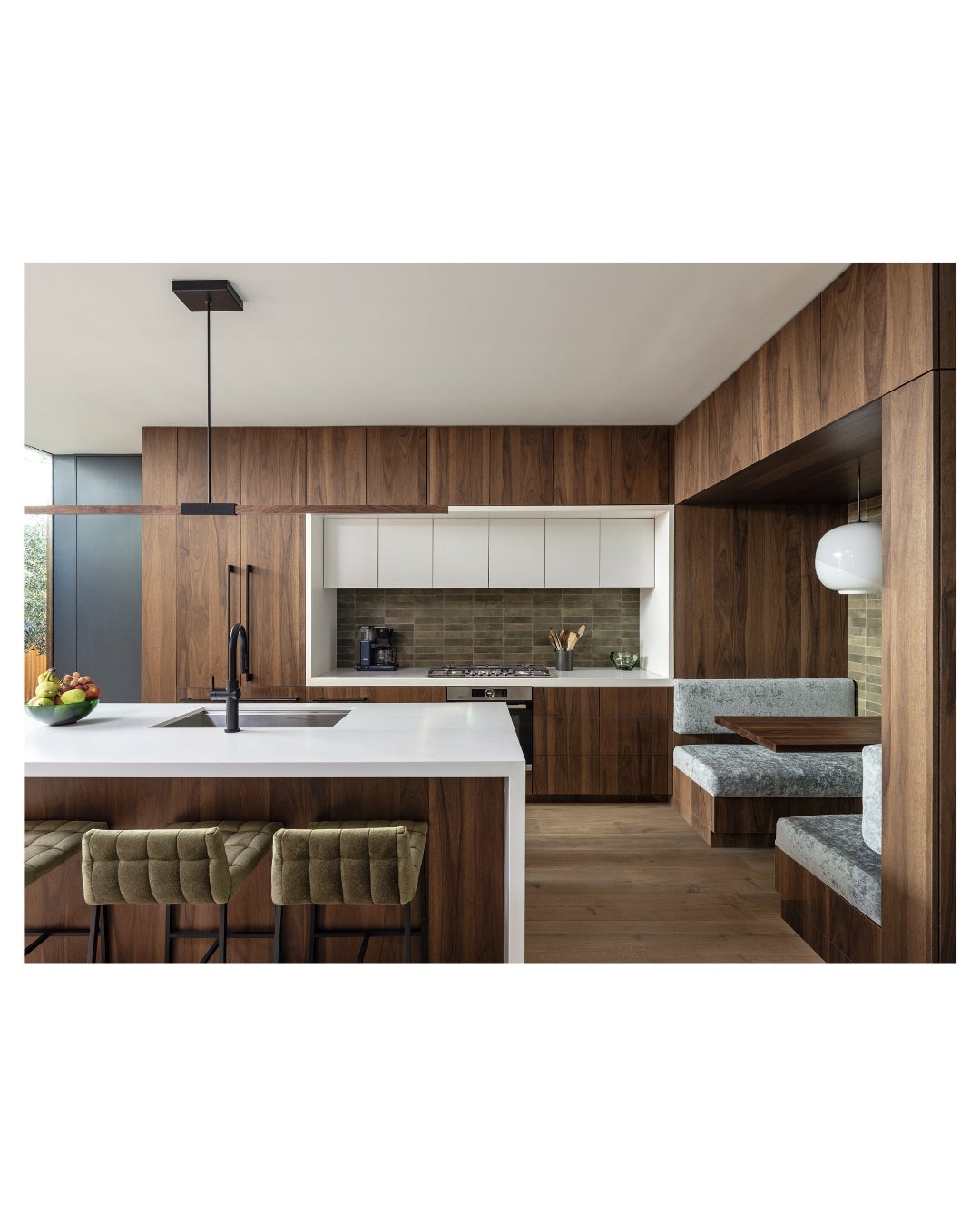 Kitchen design award - wood veneer - interior design - Shinnoki Smoked walnut