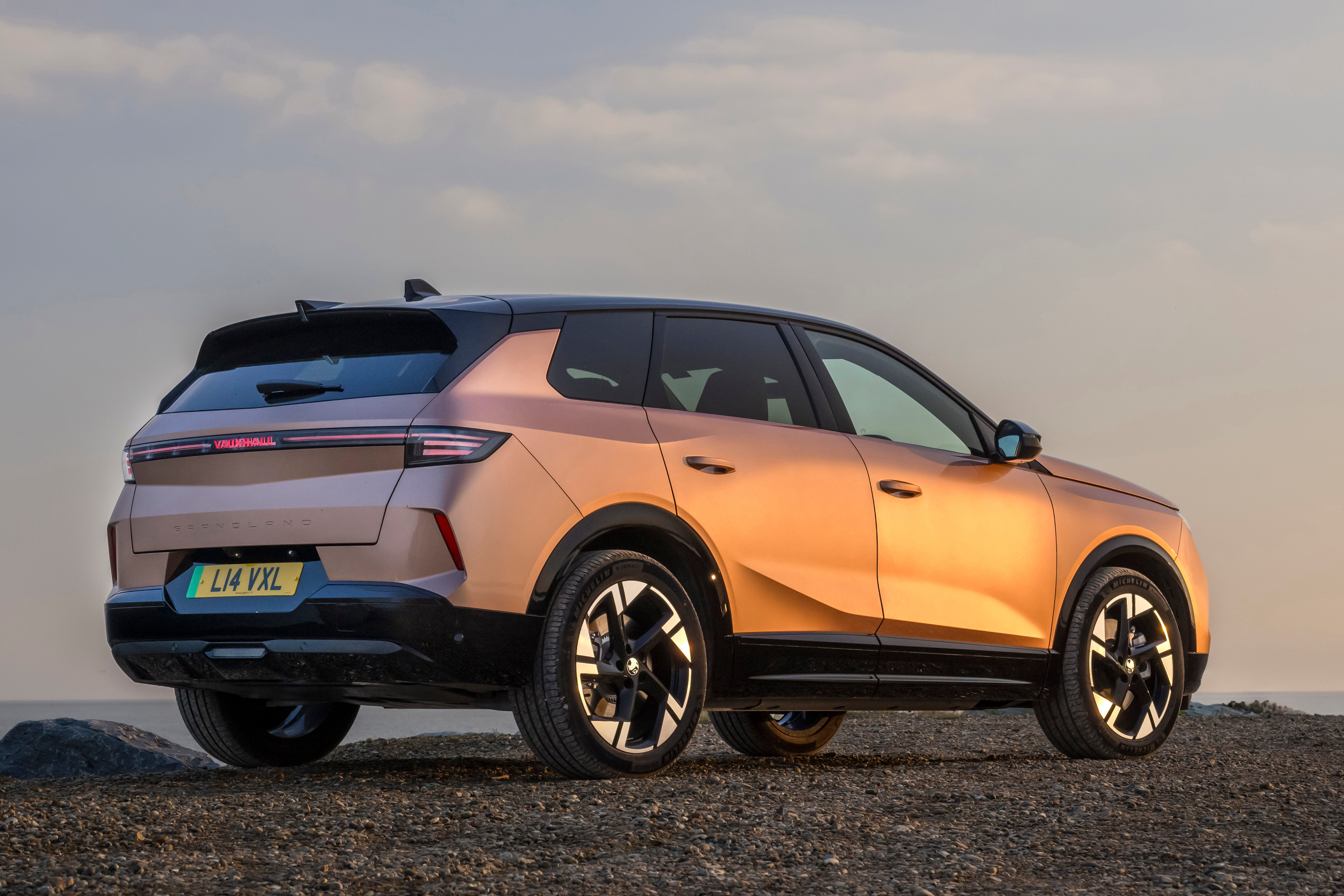 Vauxhall Grandland Electric Review: rear three quarters