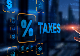 Niebieski i pomarańczowy tekst oraz ikony