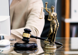 Právník pracující na počítači