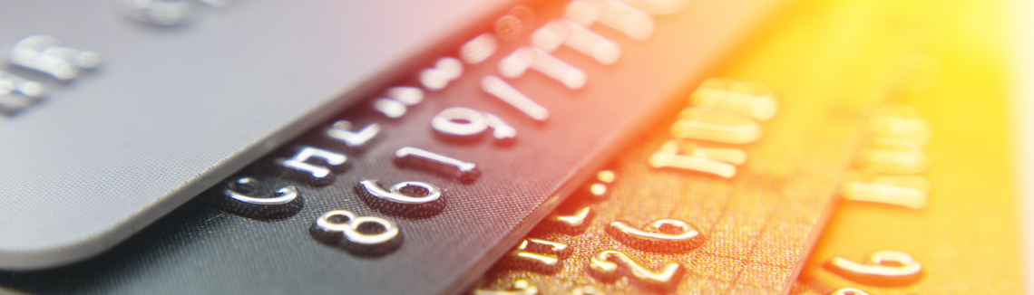 Zbliżenie karty kredytowej