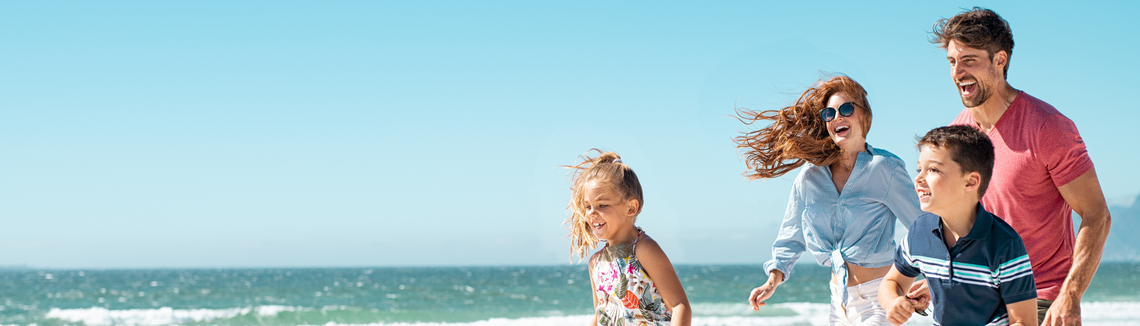 Rodina na pláži