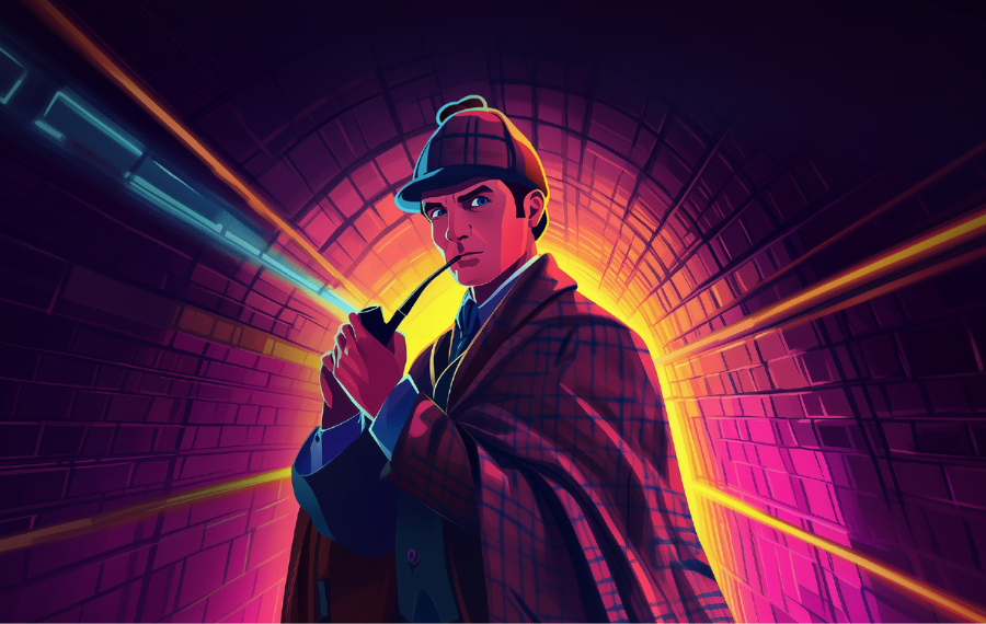 Animated graphic of Sherlock Holmes