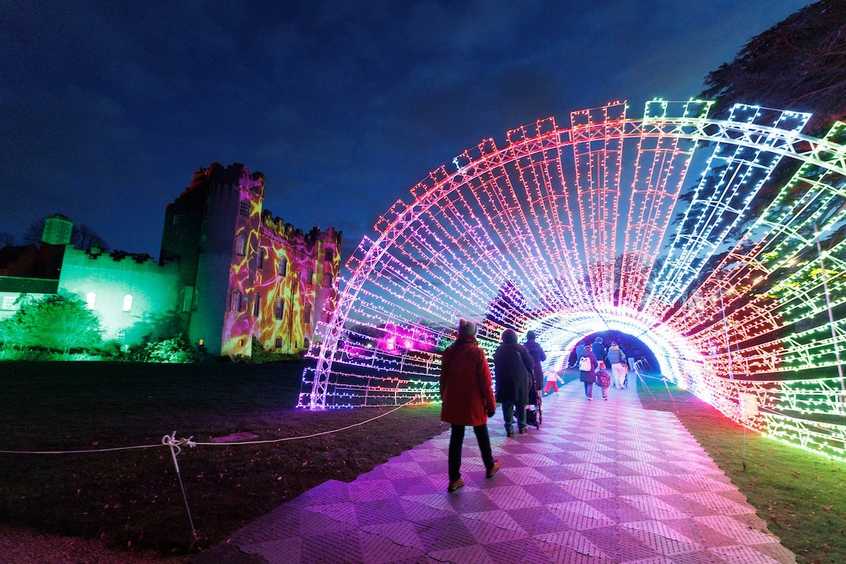 People at the 2025 Wonderlights in Malahide Castle and Gardens, Co Dublin