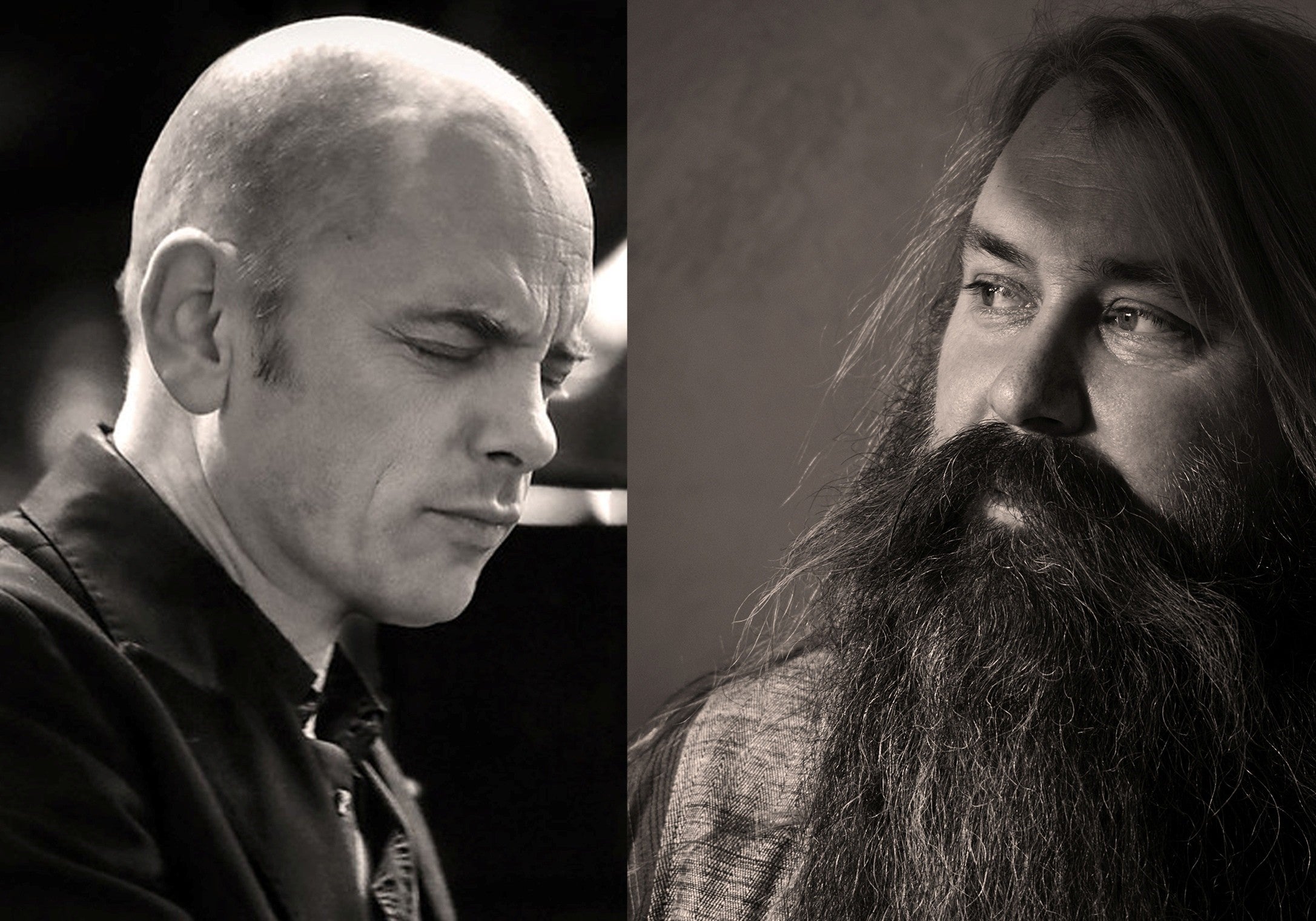 Trygve Seim and Tord Gustavsen with contemplative expressions.