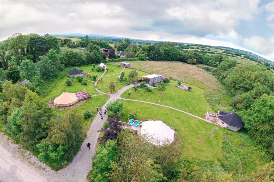 Drown image  of the camp site