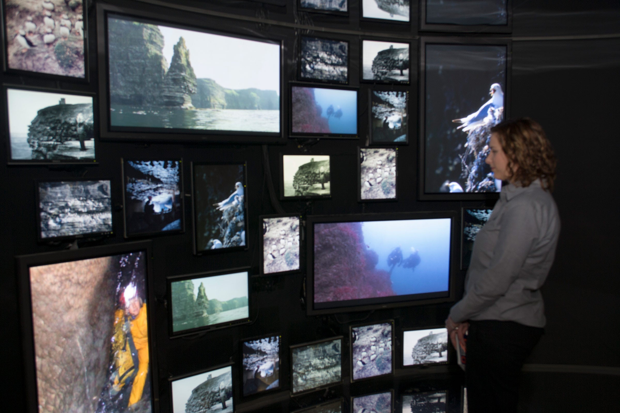 Interactive panels at The Burren Centre in County Clare.