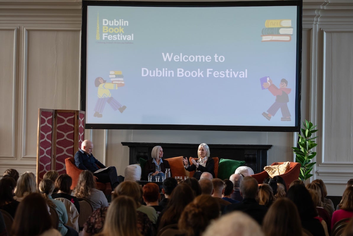 Image of authors Marie Cassidy, Gill Perdue and Andrew Hughes at Dublin Book Festival 2025