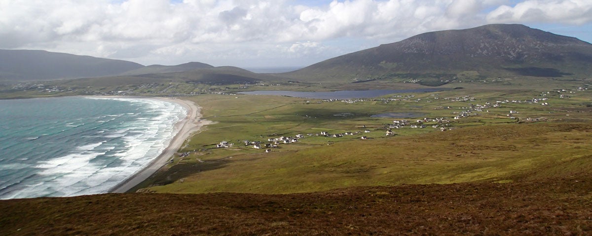 Keel Beach and village on Achill Island