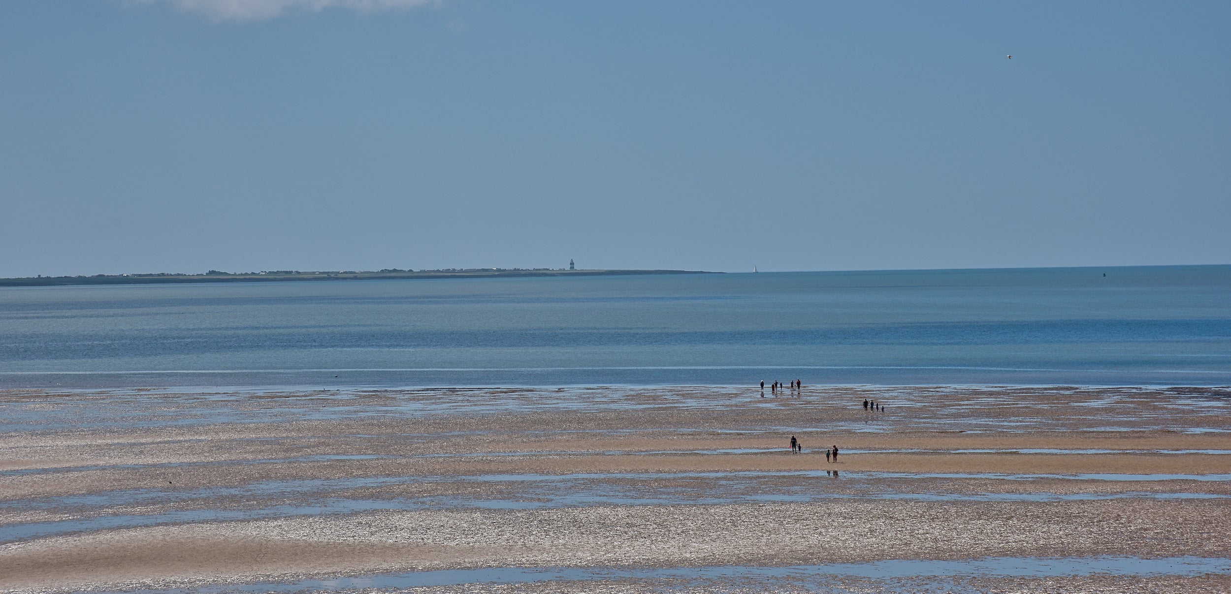 People on Duncannon Beach in Co Wexford