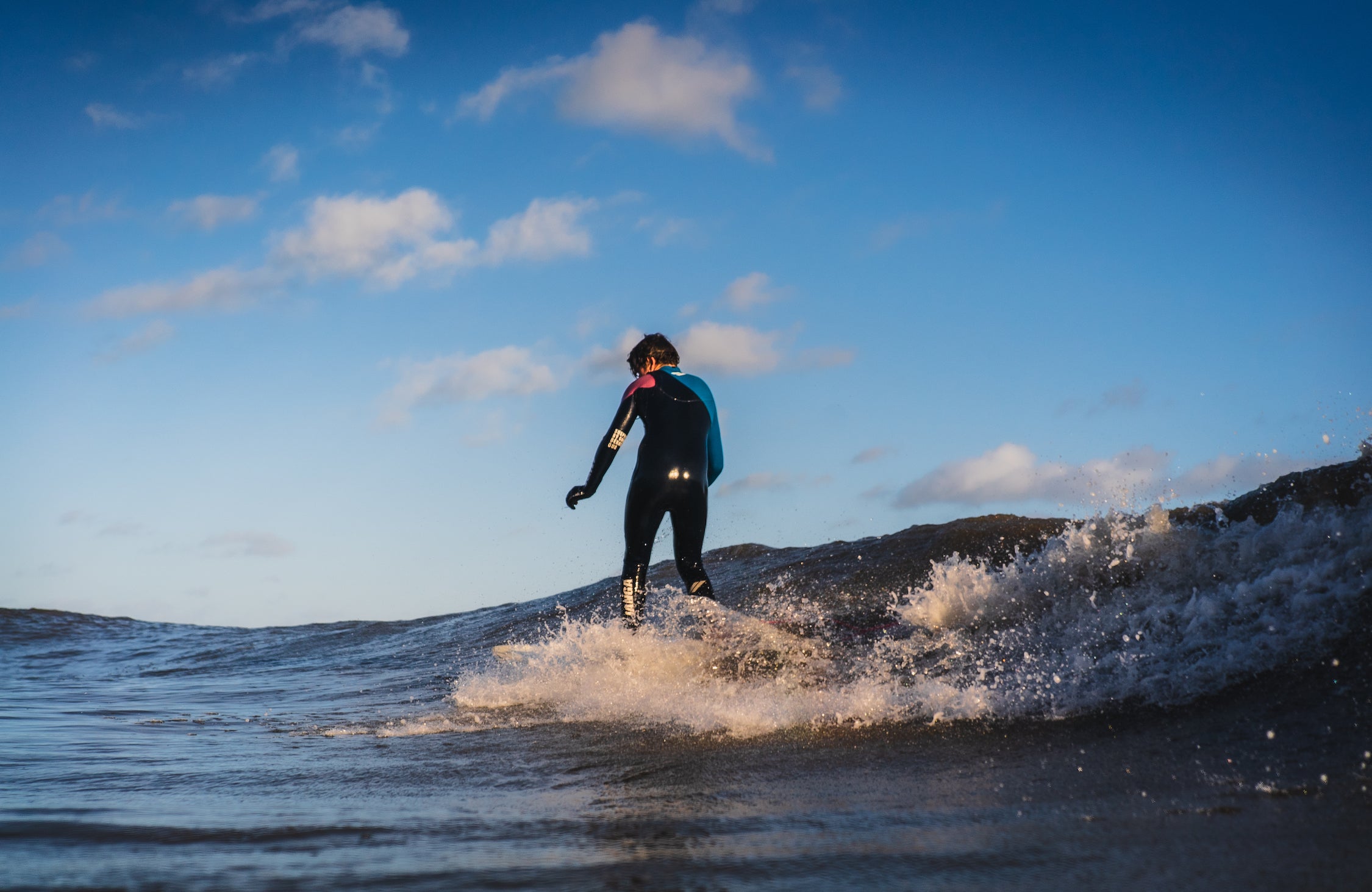 A surfer at Brittas Bay in Co Wicklow