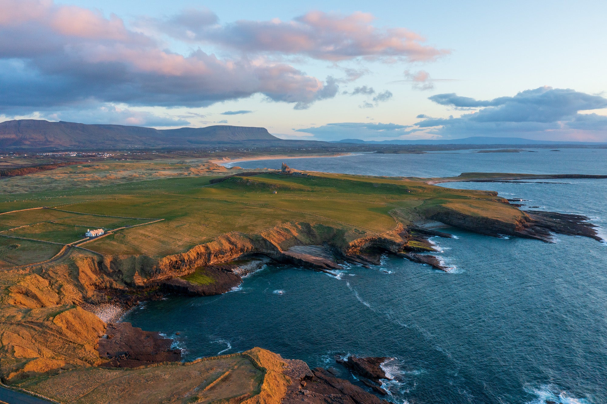 Aerial view of Mullaghmore Head in Sligo