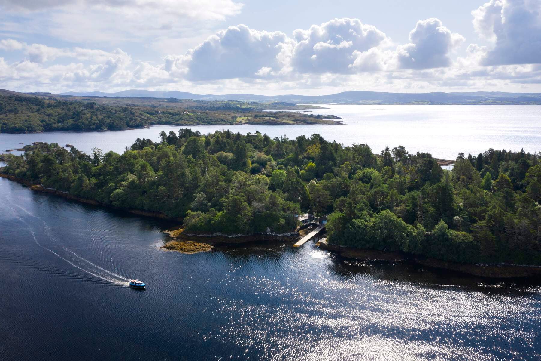 Aerial view of Garnish Island, County Cork