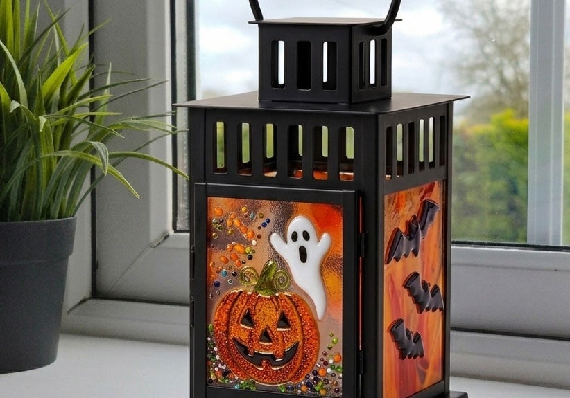Halloween Fused Glass Lantern