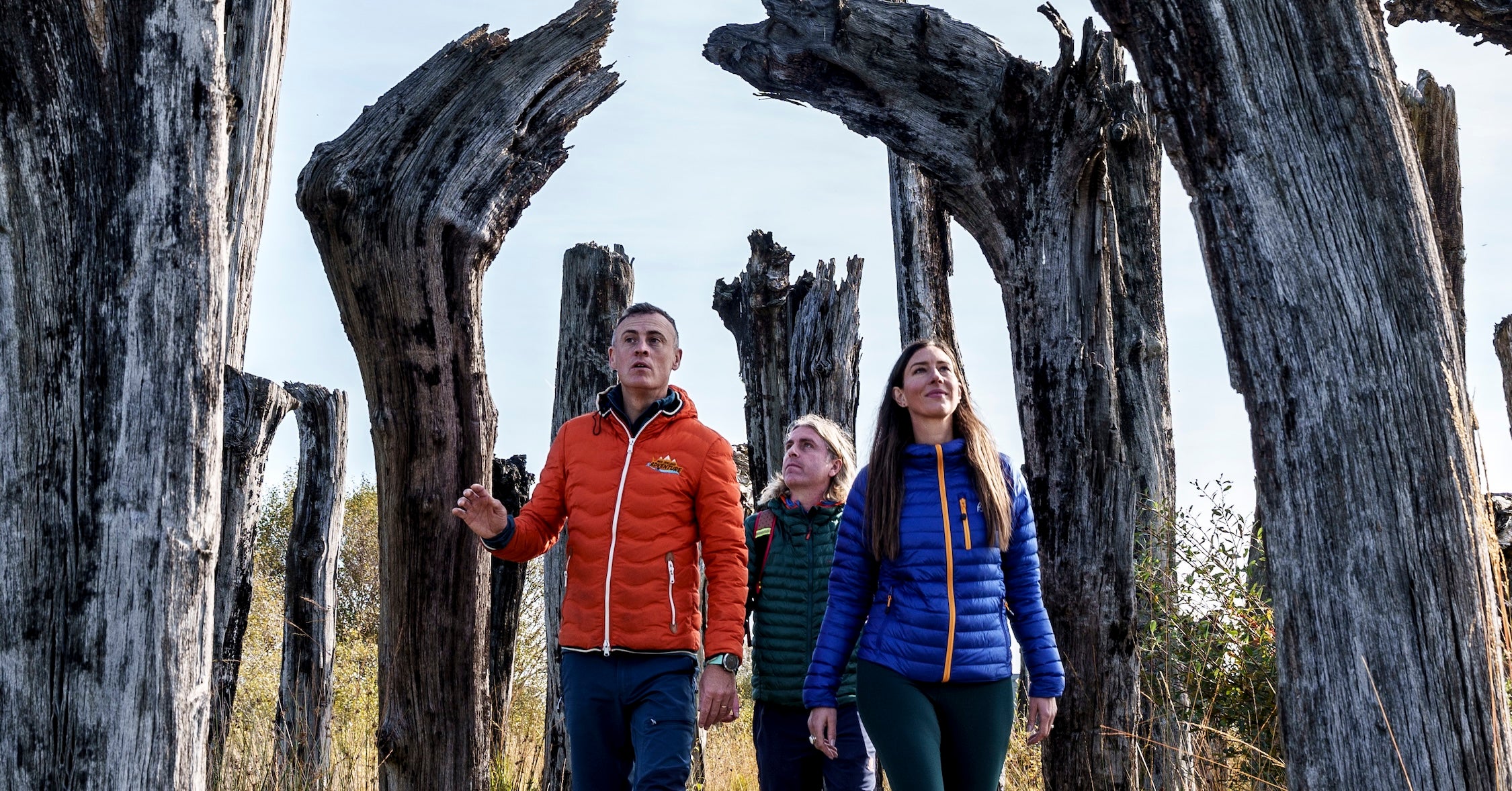People walking through Lough Boora Discovery Park in Tullamore, Co Offaly