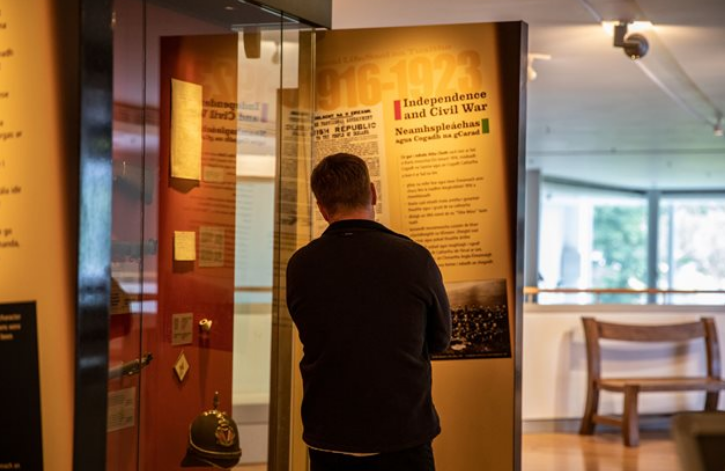 Member of the public on museum tour