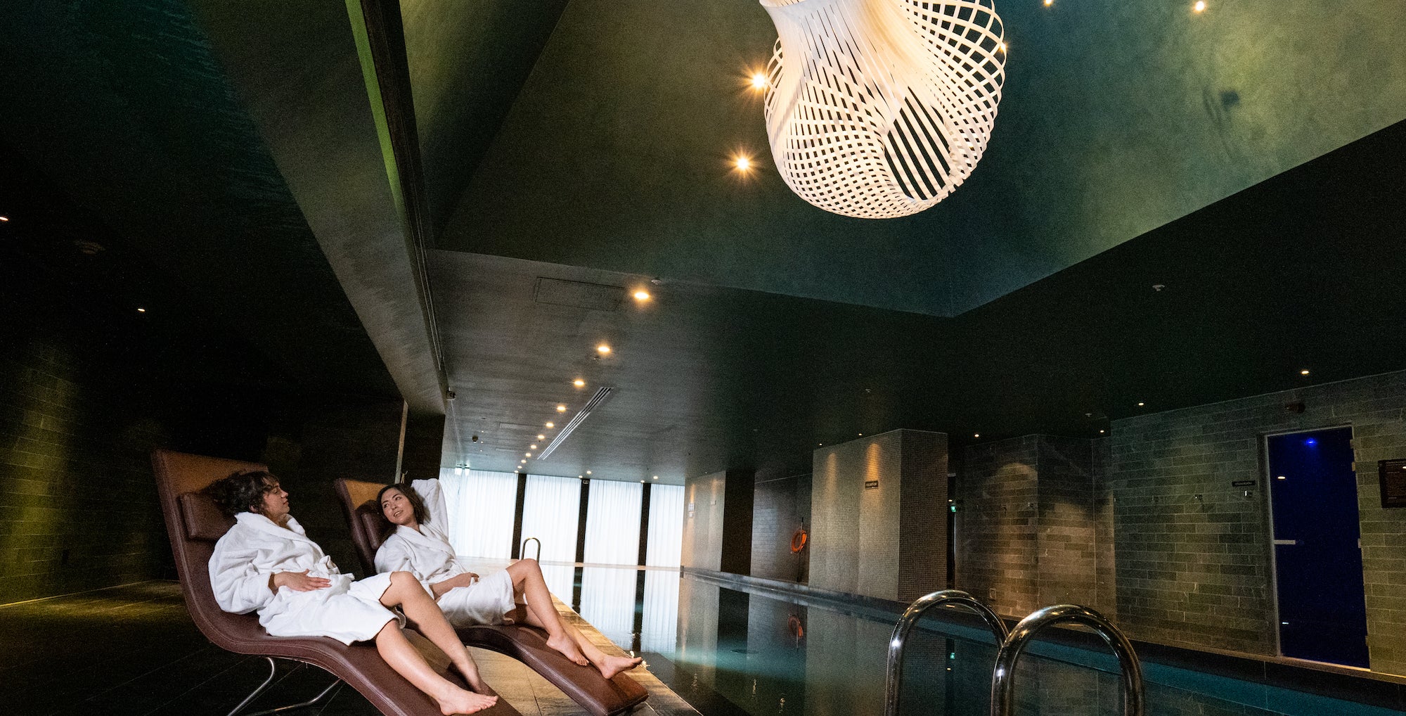 Two women in the spa at The Marker Hotel in Dublin city