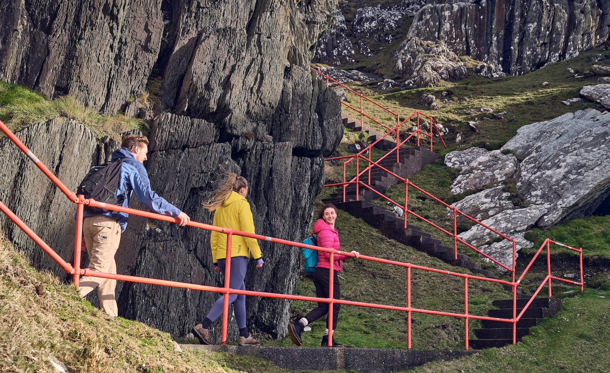 People hiking the Sheep's Head Trail in Co Cork