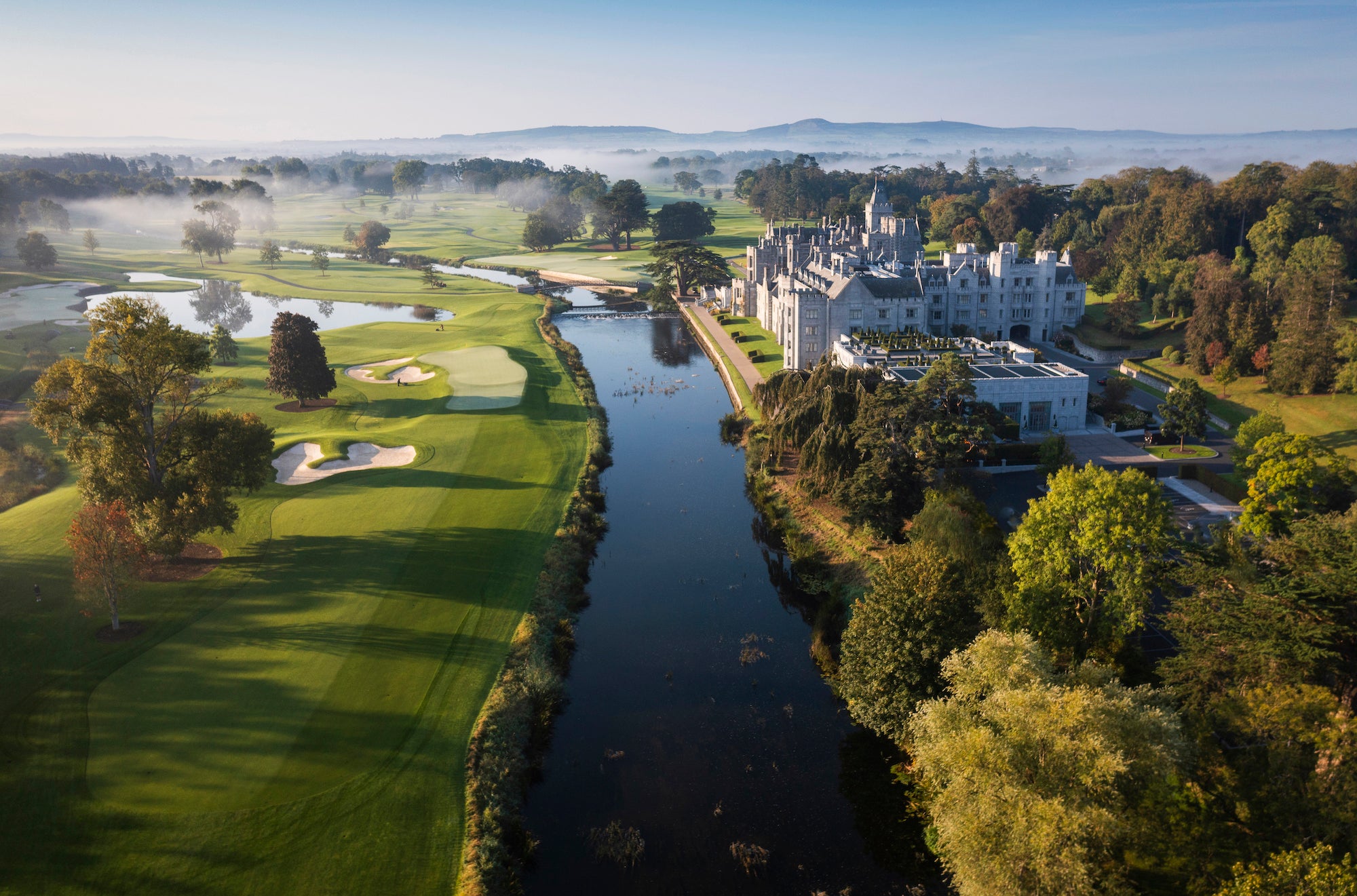 Aerial image of Adare Manor in Limerick.
