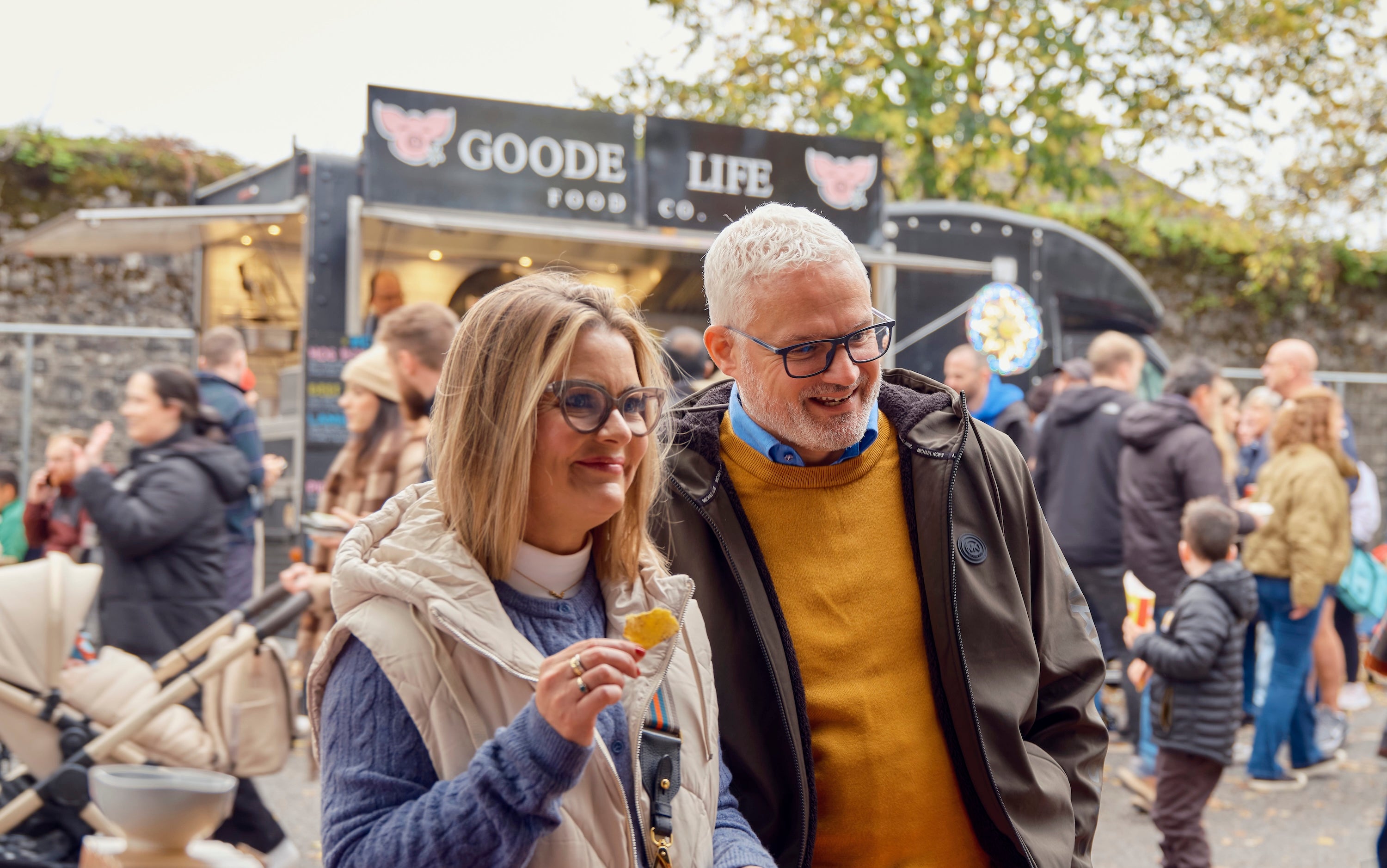 A couple at the Savour Kilkenny Food Festival in Kilkenny city