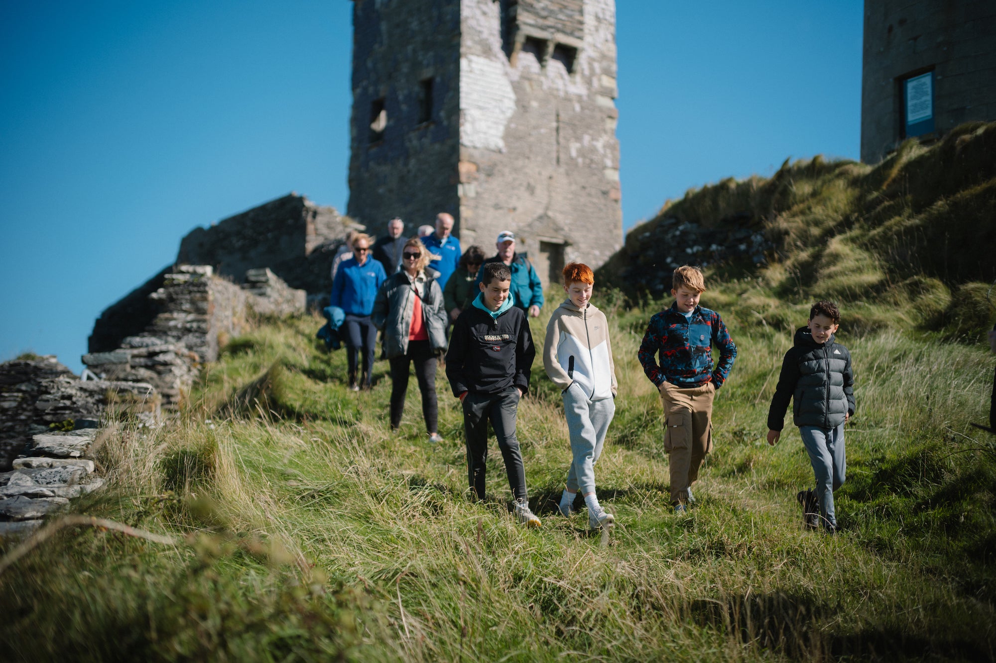 People hiking on Cape Clear, Co Cork