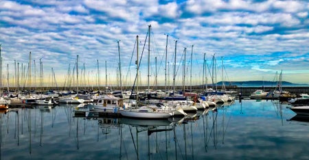 Boats docked in Dun Laoghaire Marina