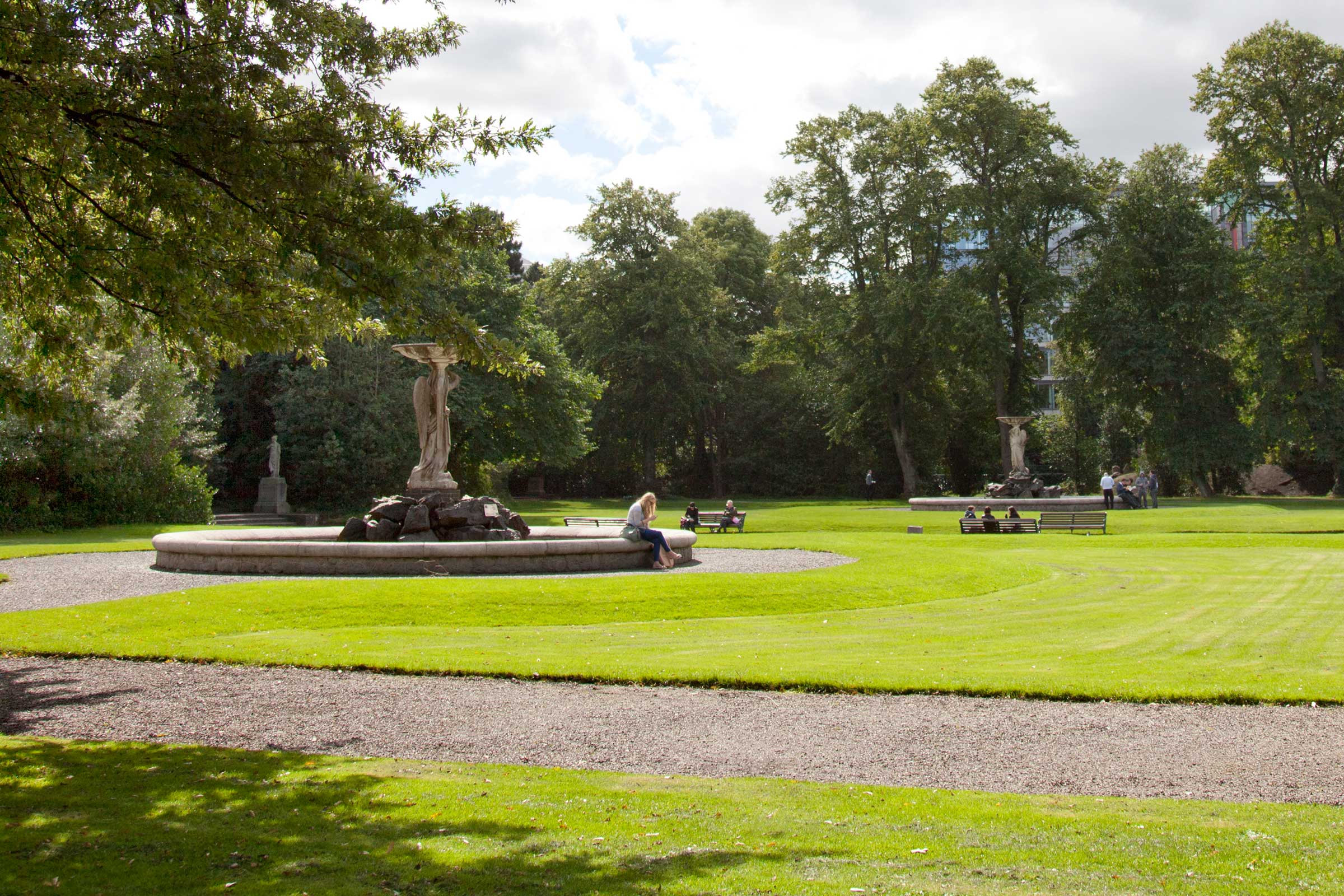 The fountains at the Iveagh Gardens, Dublin, County Dublin