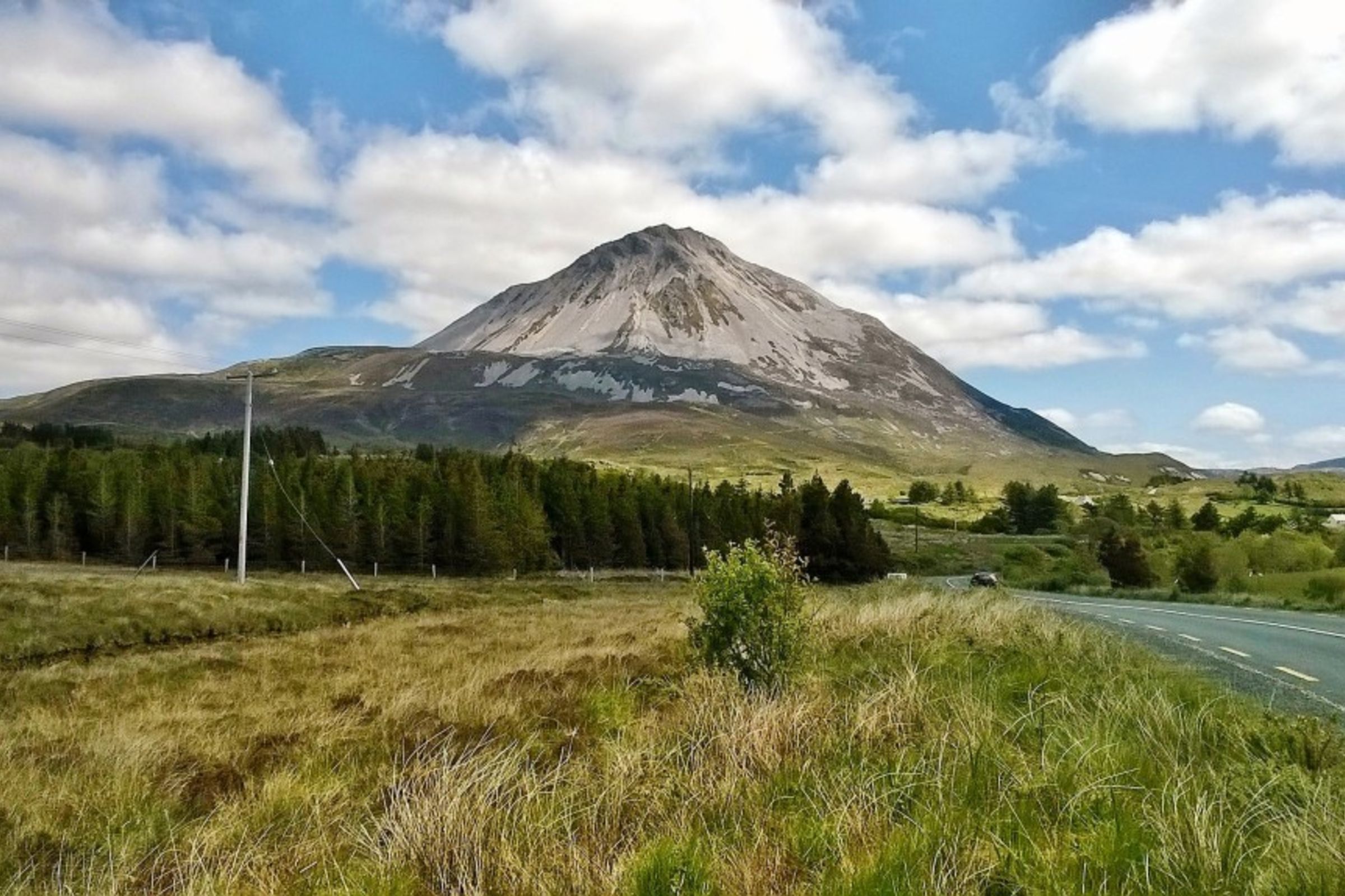 Clouds hanging over Errigal in Donegal