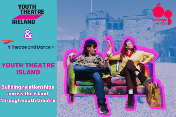 Youth Theatre Island at Backstage Theatre, 2 teenagers seated on a sofa