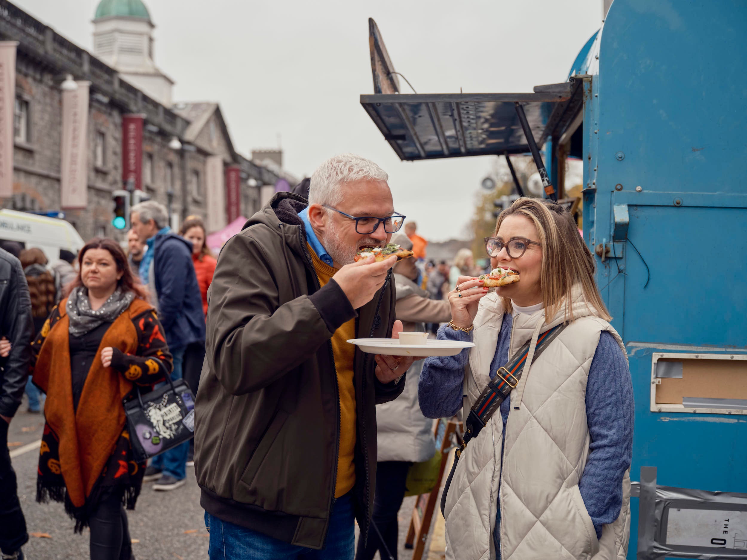 People eating at the 2024 Savour Kilkenny Food Festival