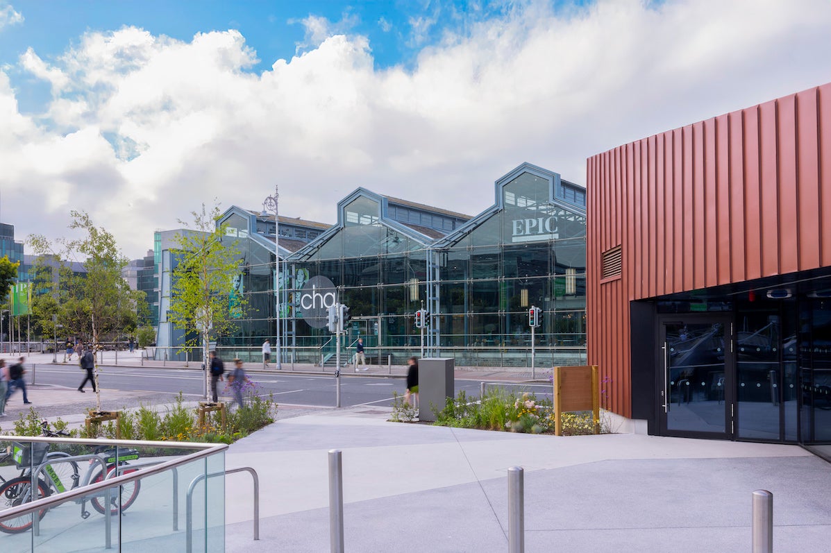 Specialised Daily Guided tour - CHQ Tour, front of large warehouse style building with glass fronts.