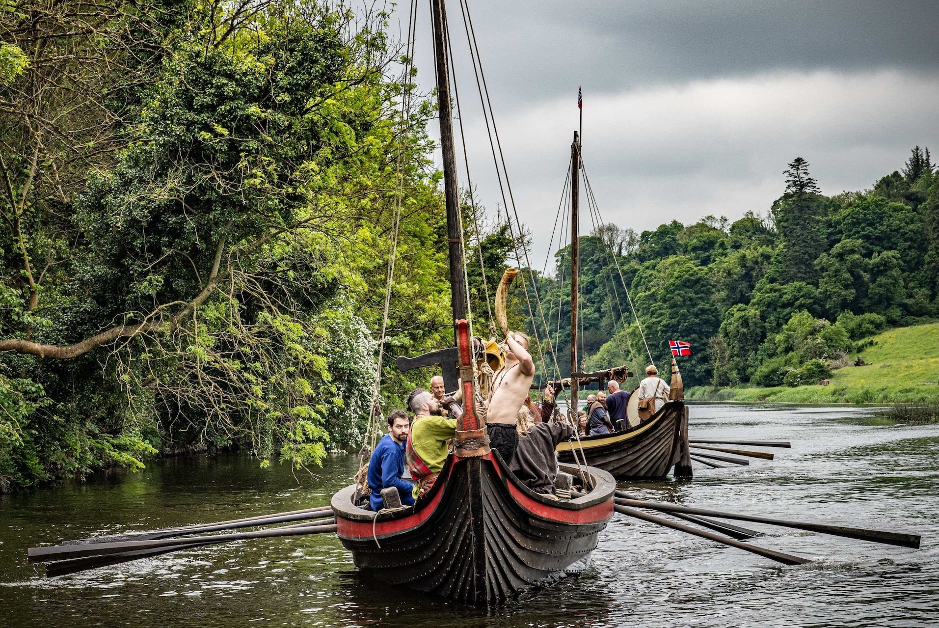 Viking Longboats, River Boyne,Viking Festival
