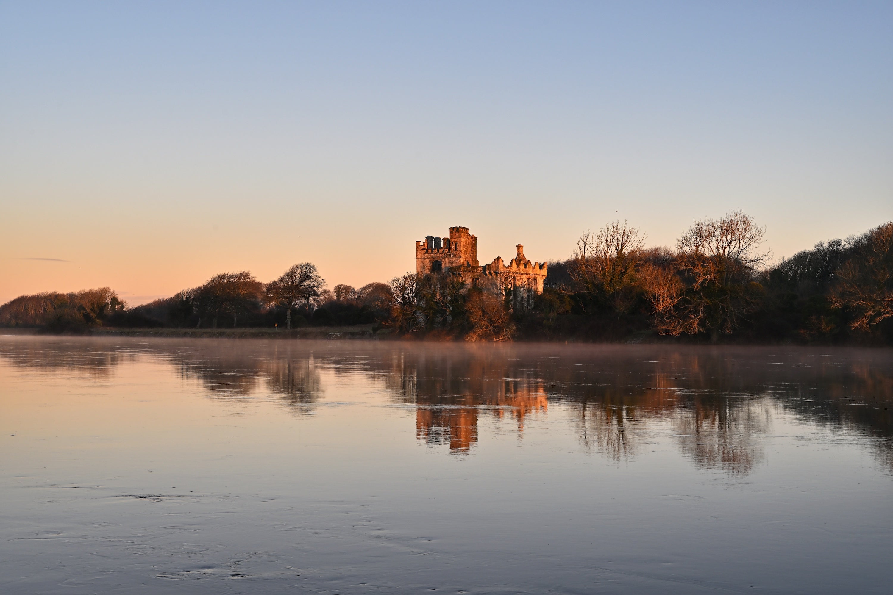 A castle on the shore of River Corrib in Co Galway