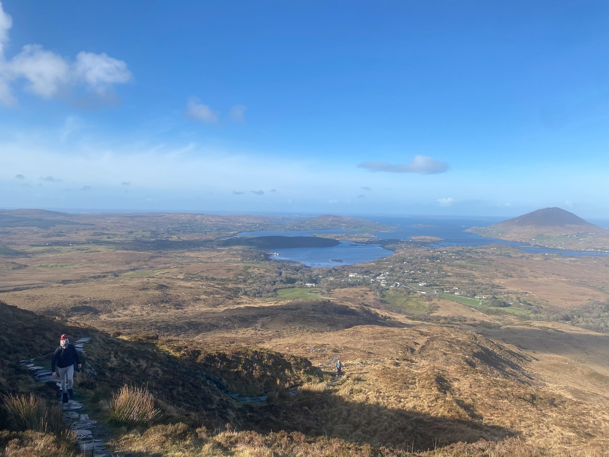 Aerial view of Connemara National Park in Co Galway