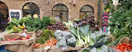 Fresh vegetables on display and ready for sale at the Temple Bar Food Market