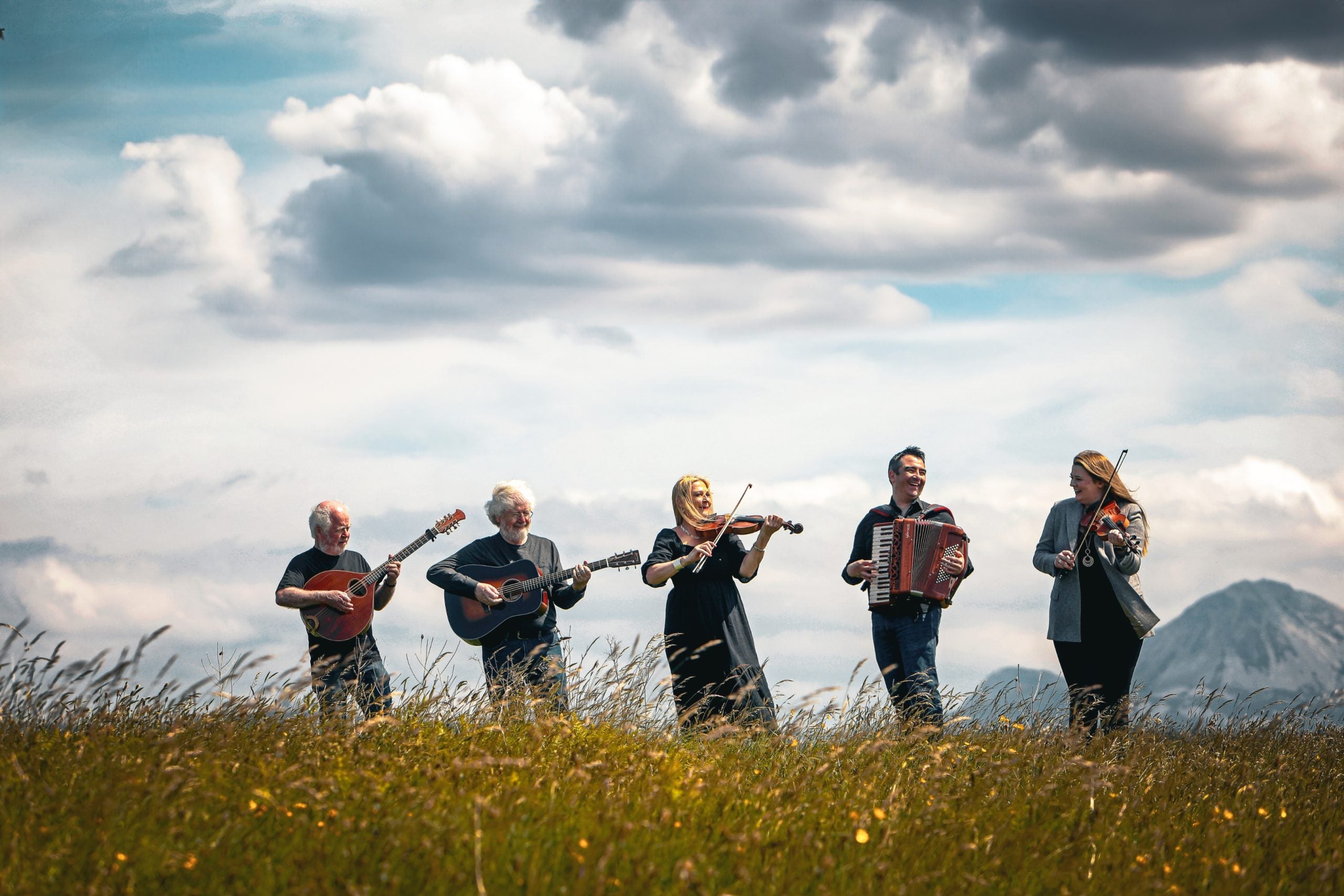 The band Altan playing on hilltop.