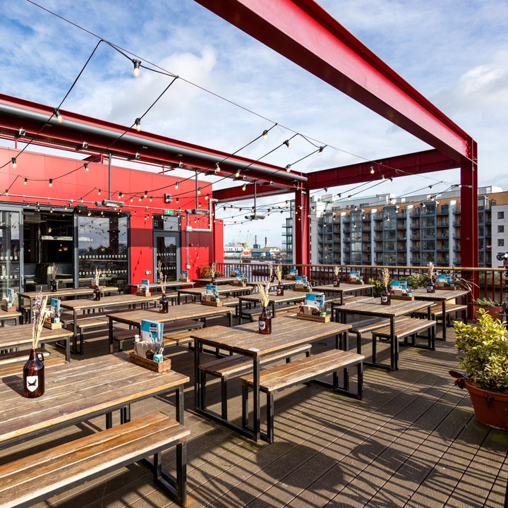 A view of the terrace of BrewDog Outpost Dublin