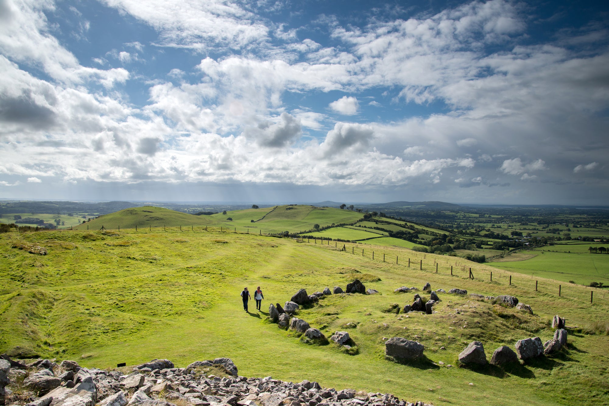 People at Loughcrew Cairns in Co Meath