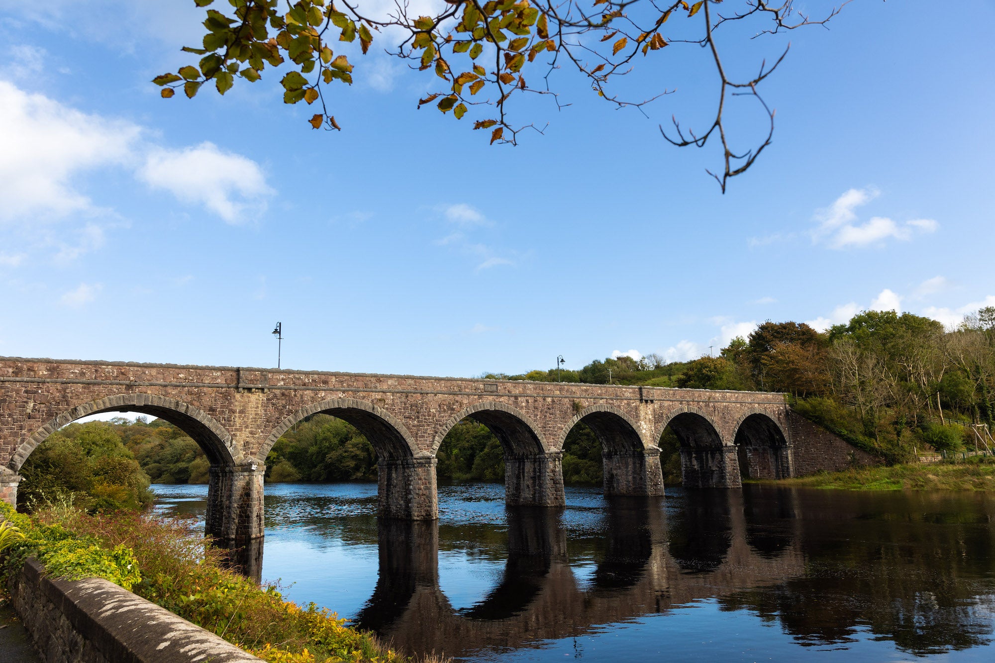 Railway viaduct bridge in Newport in Co Mayo