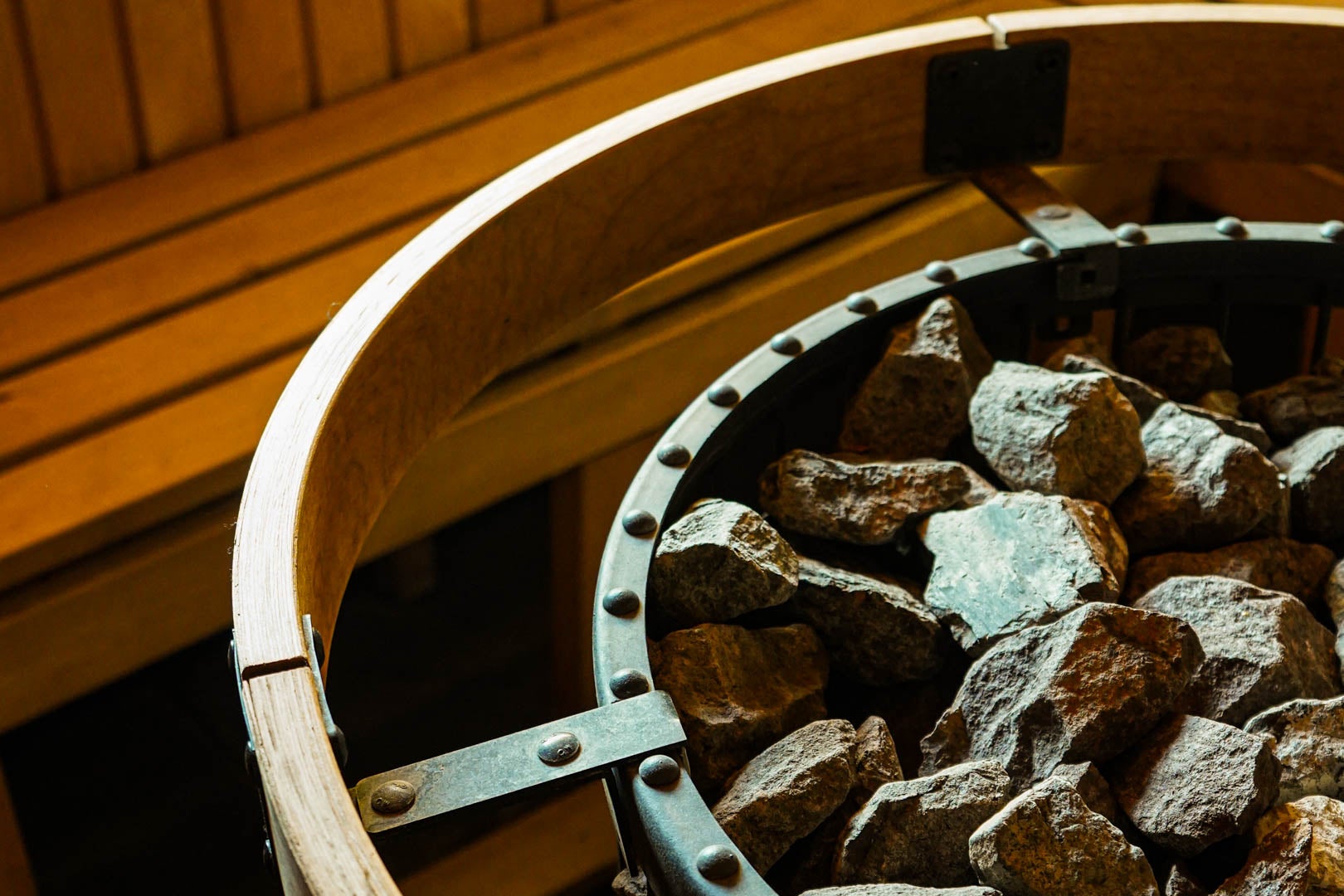 A view inside the The Hot Box Sauna in Graiguenamanagh Tinnahinch