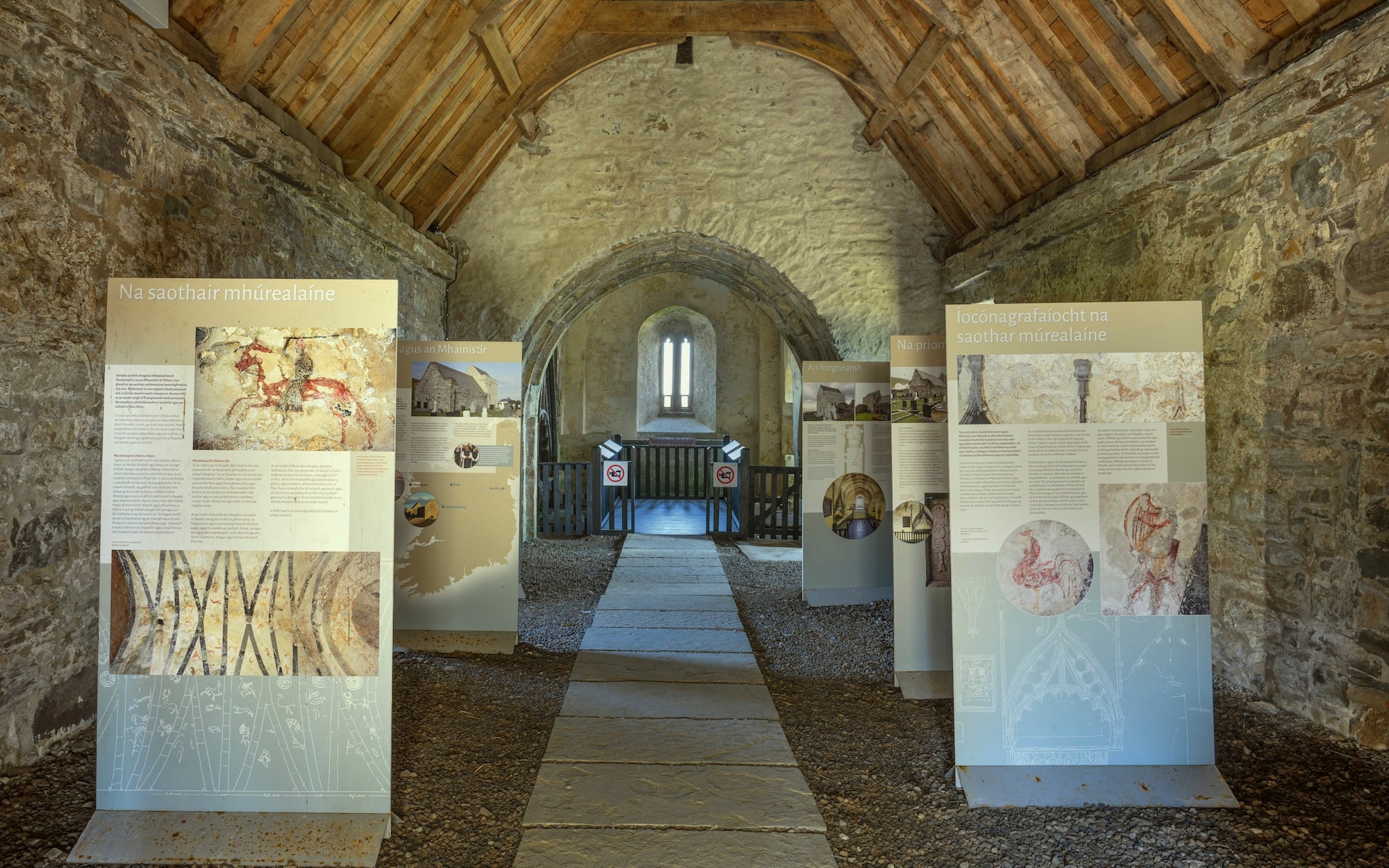 Inside Clare Island Abbey on Clare Island, Co Mayo