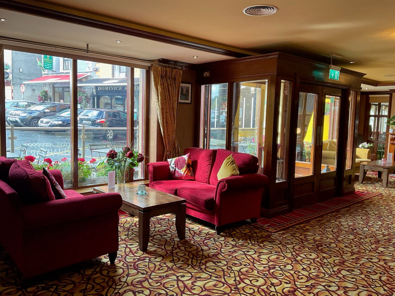 Lobby area with sitting space for guests.